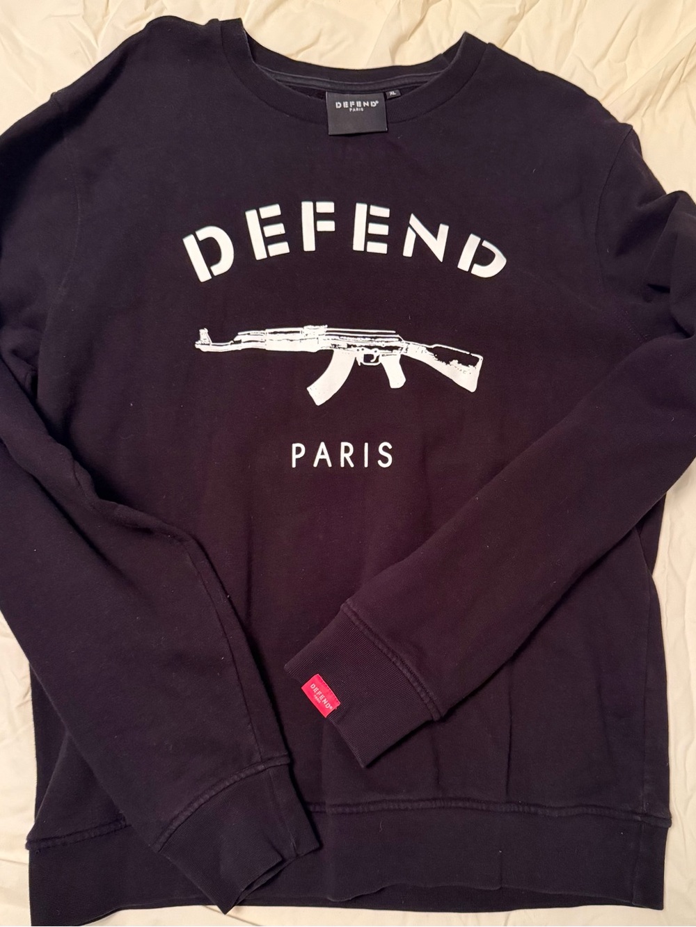 Black Graphic Crewneck Sweatshirt